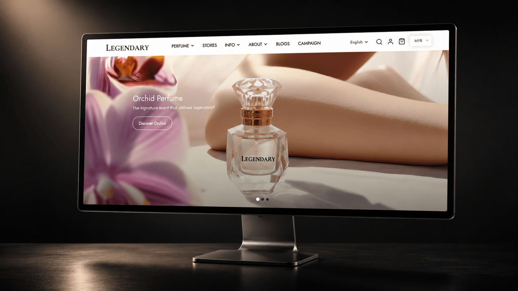 Legendary Perfume e-commerce website preview
